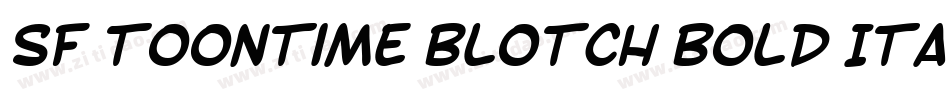 SF Toontime Blotch Bold Italic字体转换